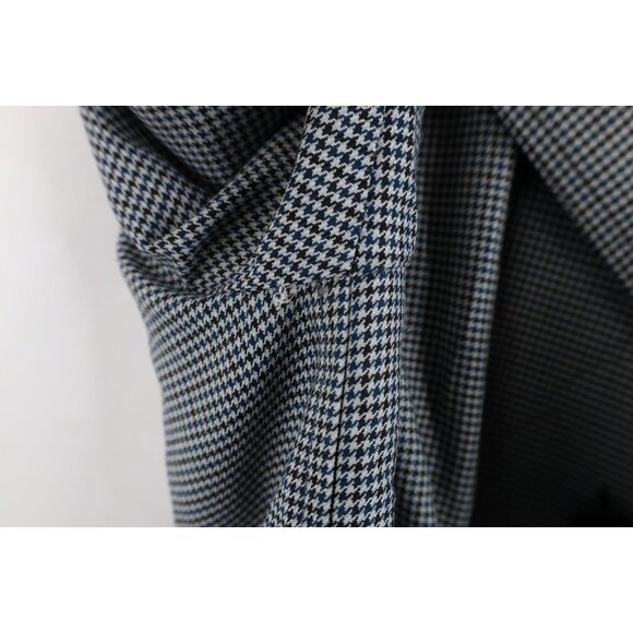 Vtg 60s 70s Streetwear Mens 38S Rayon Blend Houndstooth Trench Coat Rain Jacket - Picture 8 of 16